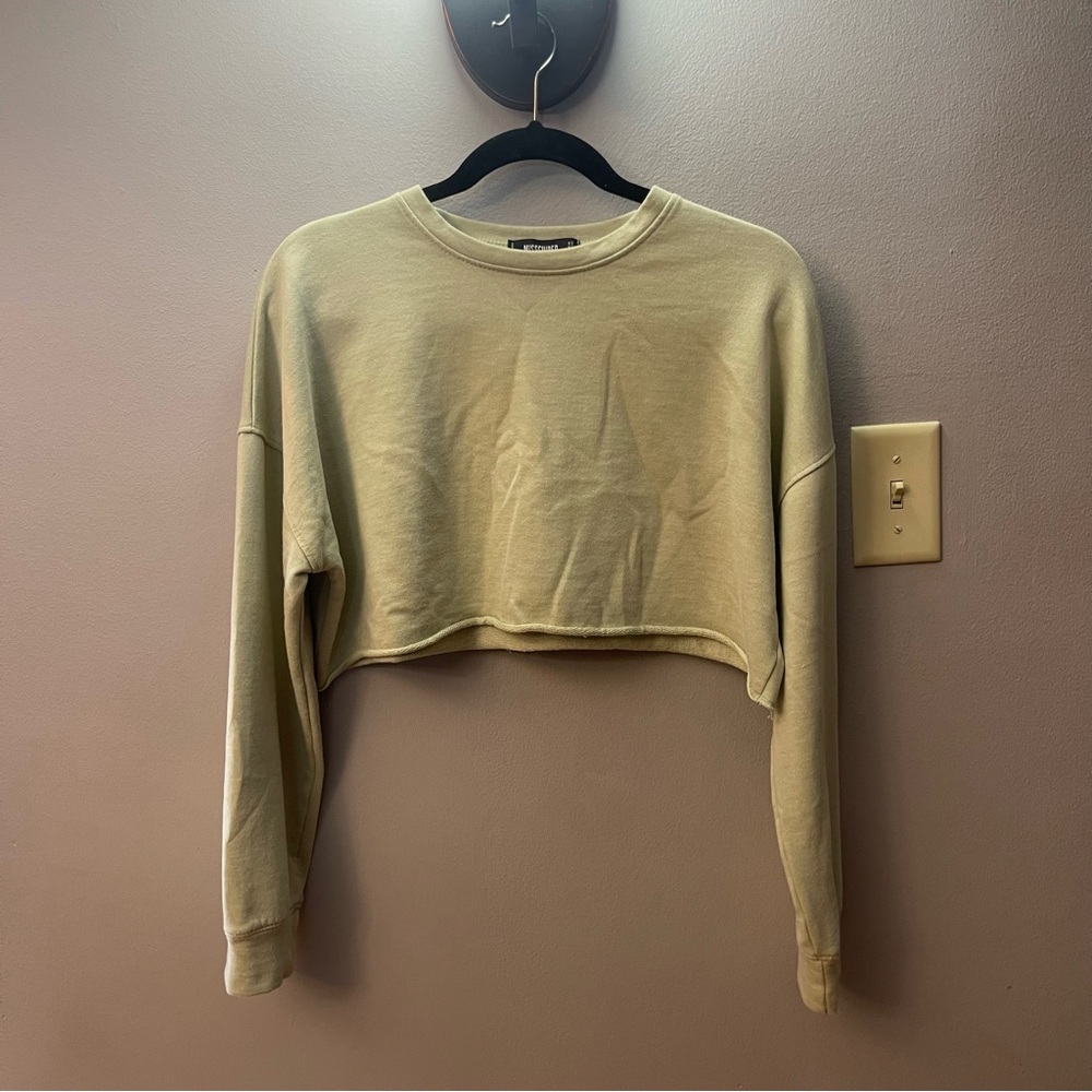 Missguided Casual green Cropped Sweatshirt